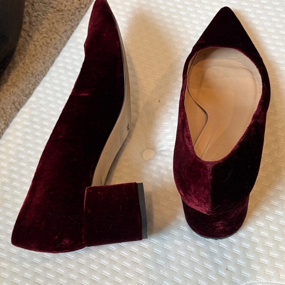 J. Crew Burgundy Velvet Heels - Picture 5 of 6
